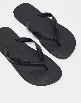 Черные классические босоножки с ремешками Havaianas