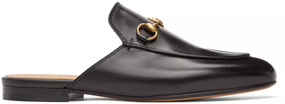 Черные классические лоферы Princetown Gucci