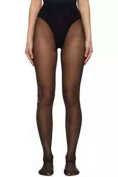 Черные колготки со стразами Blumarine
