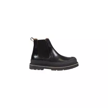 Черные кожаные ботинки Birkenstock