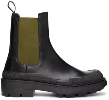 Черные кожаные ботинки челси Alexander McQueen
