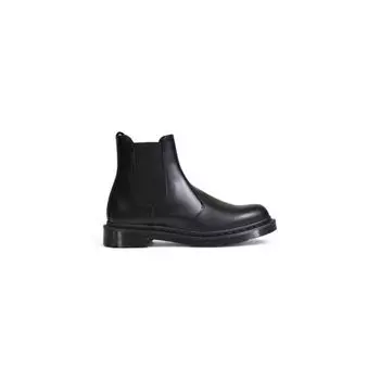 Черные кожаные ботинки Dr. Martens