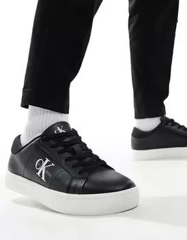 Черные кожаные кроссовки Calvin Klein Jeans