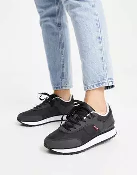 Черные кроссовки Levi's munro pu