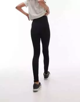 Черные леггинсы с высокой талией Topshop