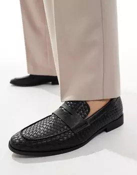 Черные лоферы из искусственной кожи London Rebel