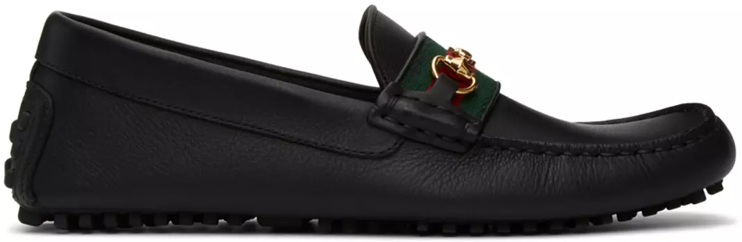Черные лоферы Web Driver Gucci