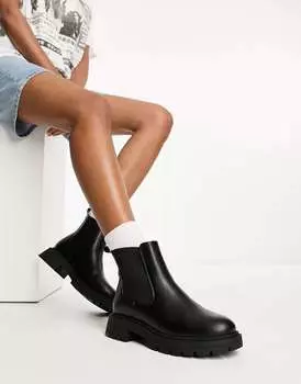 Черные массивные ботинки челси ASOS Adjust