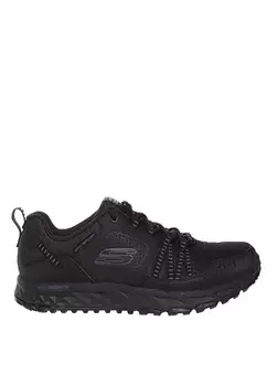 Черные мужские кожаные повседневные кроссовки Skechers