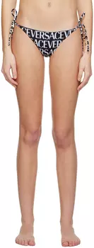 Черные плавки бикини по всей поверхности Versace Underwear