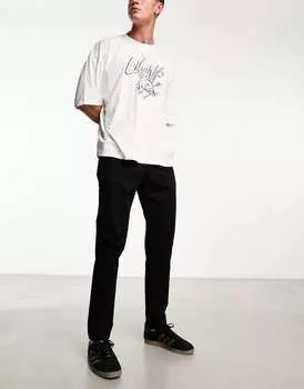 Черные повседневные брюки чинос River Island