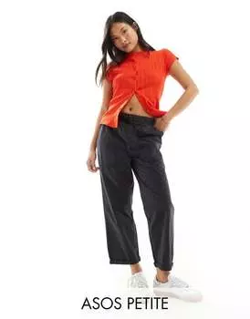 Черные практичные брюки ASOS DESIGN Petite