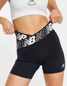 Черные приталенные шорты New Balance Relentless