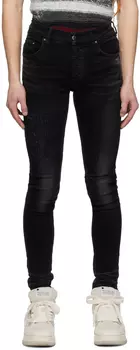Черные рваные джинсы AMIRI