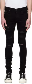 Черные рваные джинсы AMIRI