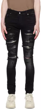 Черные рваные джинсы AMIRI