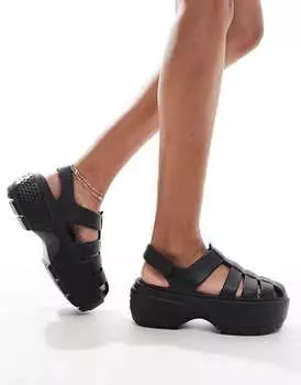 Черные сандалии Crocs – Stomp – Fisherman