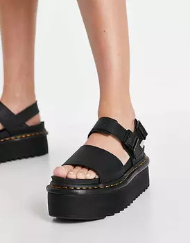 Черные сандалии Dr Martens Voss Quad