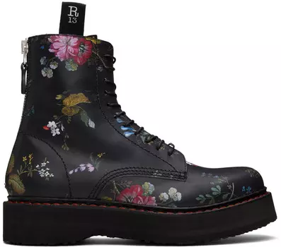 Черные сапоги с одним стеком R13
