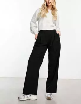 Черные широкие брюки ASOS DESIGN Hourglass