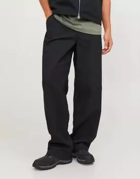 Черные широкие брюки плотника Jack & Jones