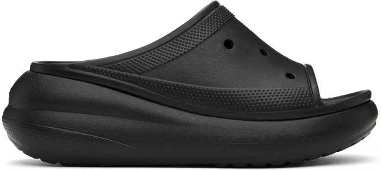 Черные шлепанцы Crush Crocs, цвет Black