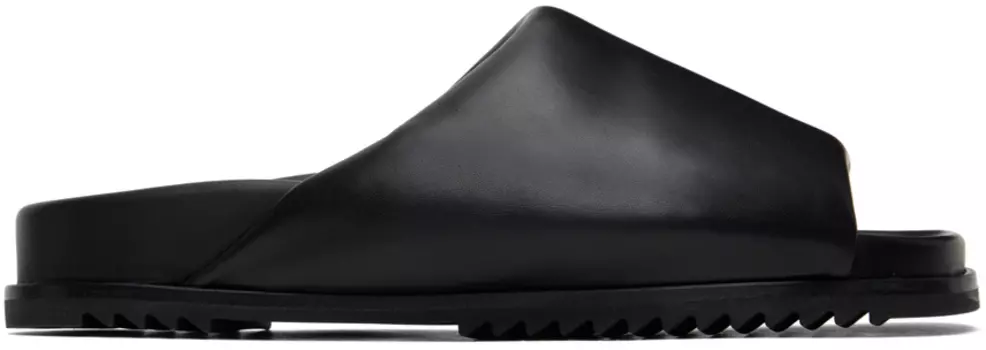 Черные шлепанцы мюсли Rick Owens