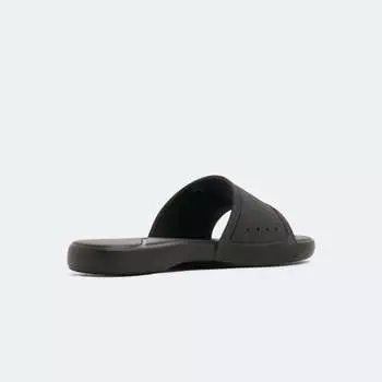 Черные шлепанцы с логотипом Lacoste, черный