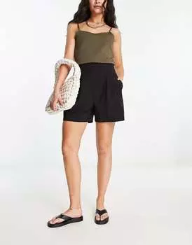 Черные шорты для мамы ASOS