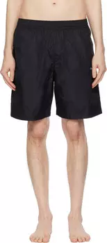 Черные шорты для плавания с диагональным контуром Surfer Off-White
