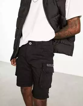 Черные шорты карго Alpha Industries