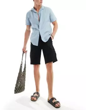 Черные шорты карго Jack & Jones