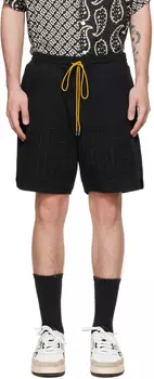 Черные шорты с вышивкой Rhude
