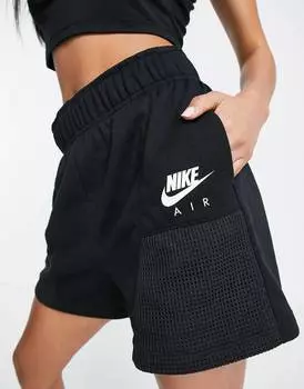 Черные шорты с высокой талией Nike Air