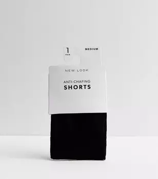 Черные шорты с защитой от натирания плотностью 80 ден New Look, черный