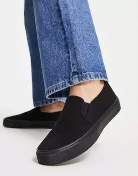 Черные слипоны ASOS DESIGN Dotty