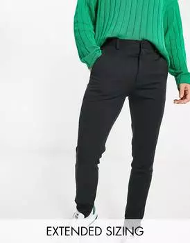 Черные супероблегающие элегантные брюки ASOS DESIGN