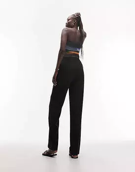 Черные свободные широкие брюки свободного кроя Topshop
