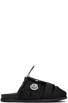 Черные тапочки «Mon Pocket» Moncler