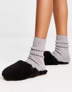 Черные тапочки UGG Maxi Curly