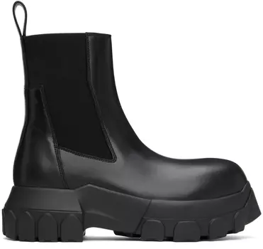 Черные тракторные ботинки Beatle Bozo Rick Owens