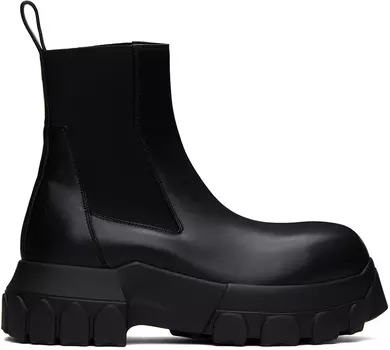 Черные тракторные ботинки Beatle Bozo Rick Owens