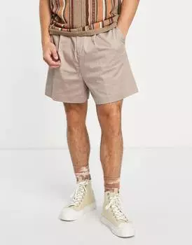 Черные укороченные шорты-бермуды ASOS DESIGN smart