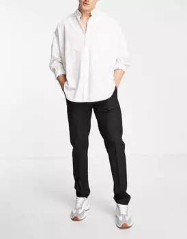Черные узкие элегантные брюки ASOS DESIGN