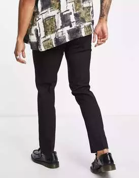 Черные узкие элегантные брюки River Island