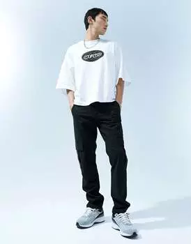Черные узкие брюки карго ASOS DESIGN