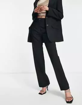 Черные узкие брюки прямого кроя ASOS DESIGN Mix & Match
