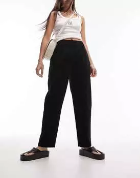Черные вельветовые брюки Topshop