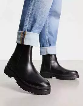 Черные высокие ботинки River Island