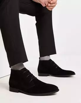 Черные замшевые ботинки чукка ASOS